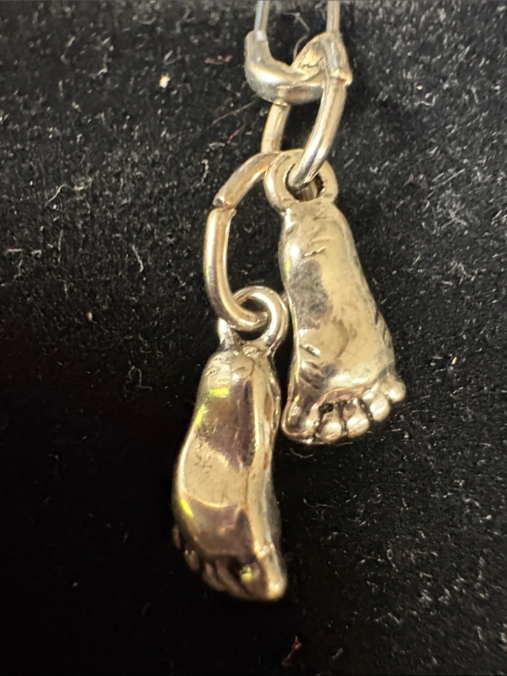 Silver Baby Foot Charm - Picture 4 of 5